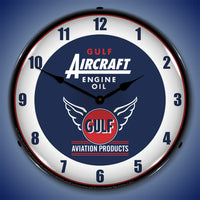 Gulf Aviation Products Aircraft Engine Oil 14" LED Wall Clock