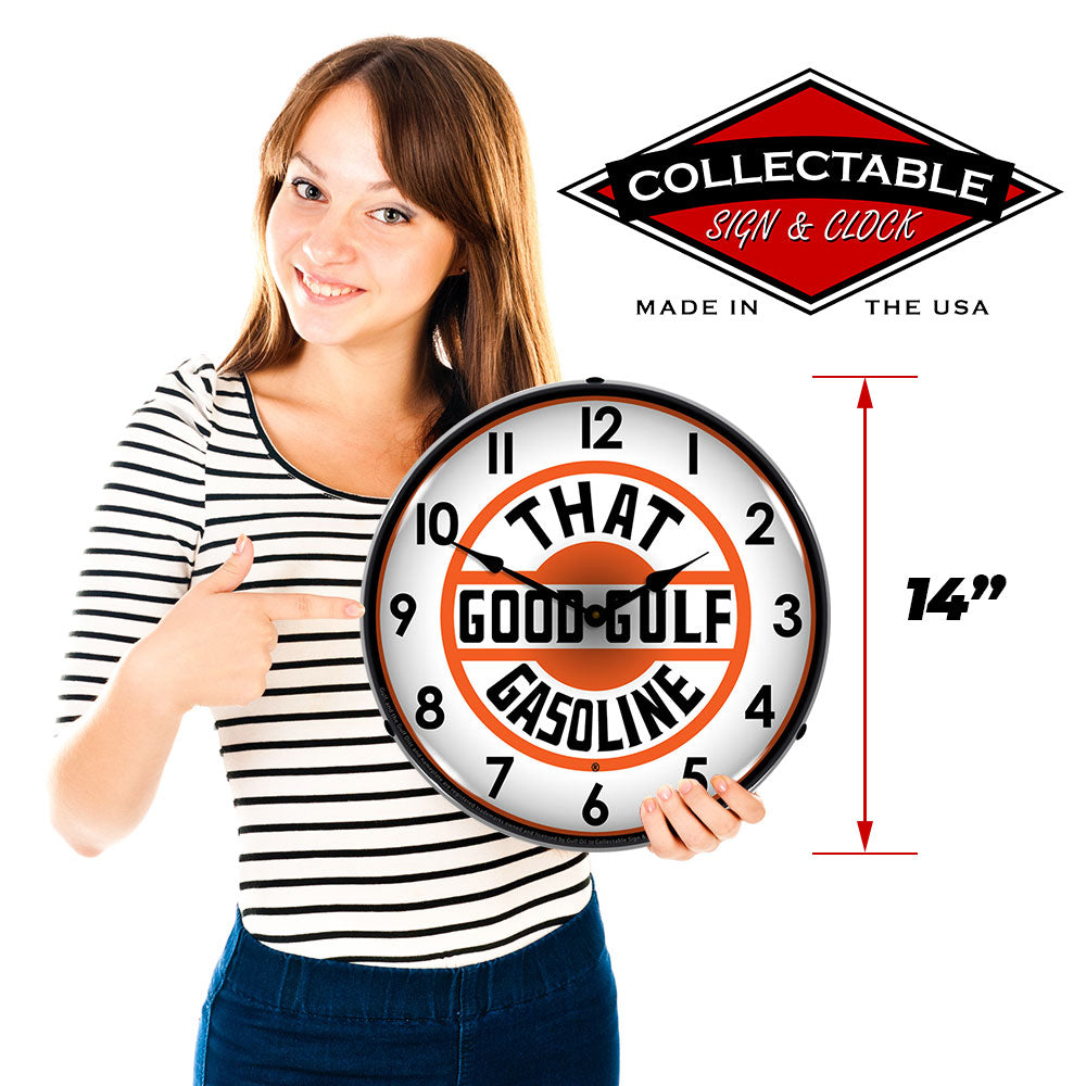 Good Gulf "That Gasoline" 14" LED Wall Clock