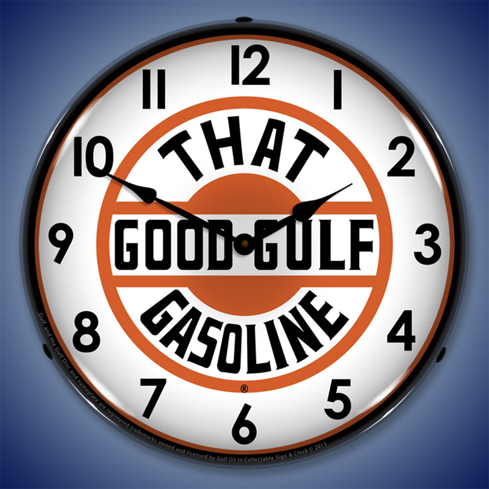 Good Gulf "That Gasoline" 14" LED Wall Clock