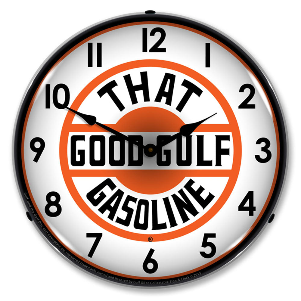Good Gulf "That Gasoline" 14" LED Wall Clock