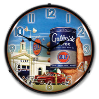 Gulfpride Motor Oil 14" LED Wall Clock