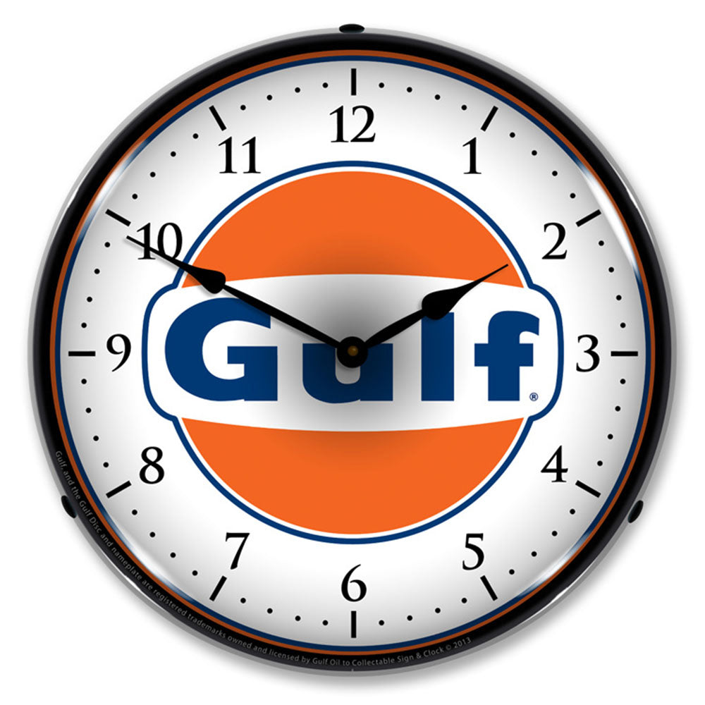 Gulf Logo 14" LED Wall Clock