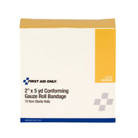 First Aid Only 2" x 5 Yd Conforming Gauze Non-Sterile, 10 Per Box