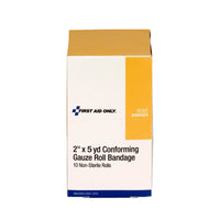 First Aid Only 2" x 5 Yd Conforming Gauze Non-Sterile, 10 Per Box