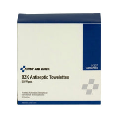 First Aid Only BZK Antiseptic Wipes, 50 Per Box