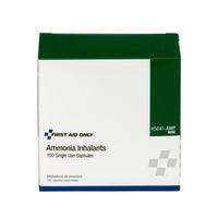 First Aid Only Ammonia Inhalants, 100 Per Box(Pack of )