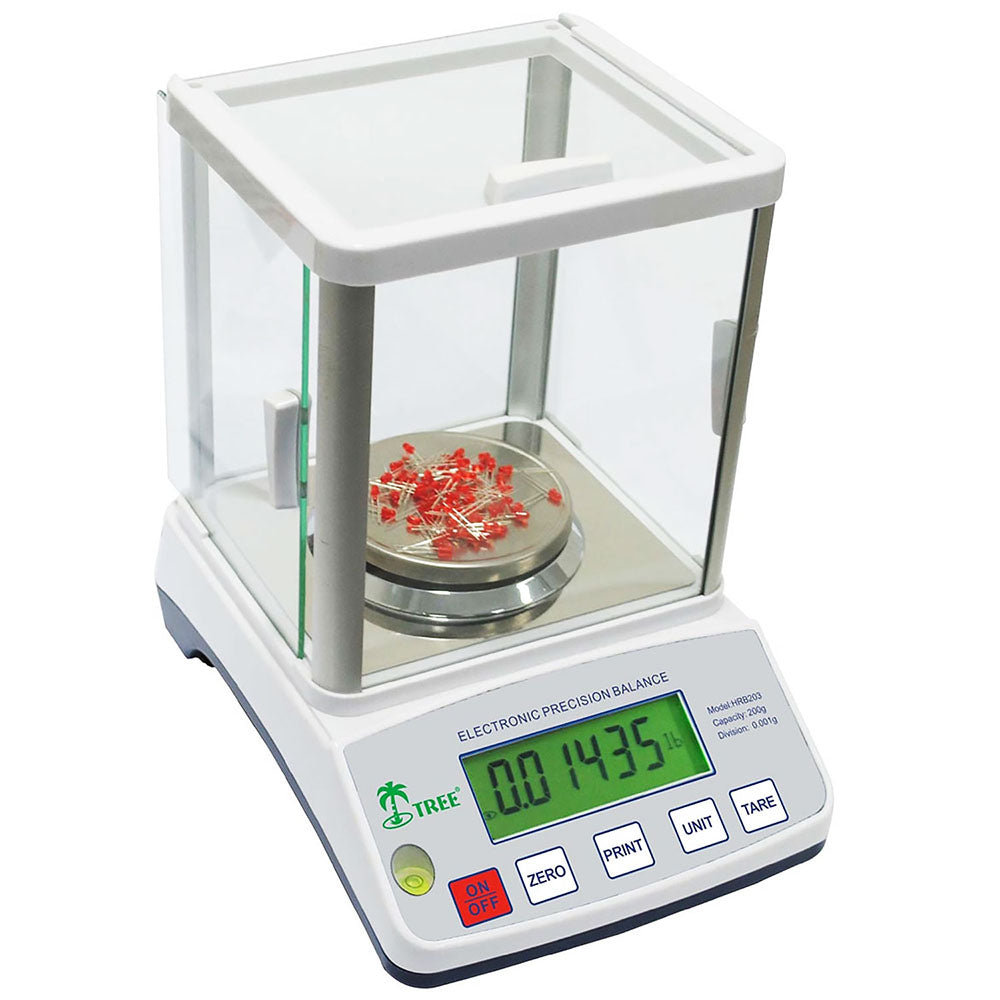 LW Measurements HRB-303 Intelligent Balance – High-Resolution 300g x 0.001g Analytical Scale with Integrated Glass Draft Shield