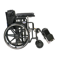 MOBB Bariatric Steel Wheelchair, 22" Seat, Detachable Arm Rest & Elevated Leg Rest