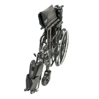 MOBB Bariatric Steel Wheelchair, 22" Seat, Detachable Arm Rest & Elevated Leg Rest