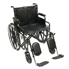 MOBB Bariatric Steel Wheelchair, 22" Seat, Detachable Arm Rest & Elevated Leg Rest