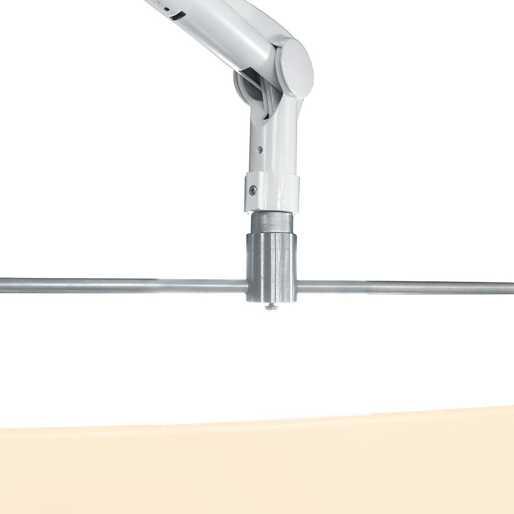 Phillips Safety Mobile Overhead Lead Acrylic Barrier with Lead Curtain and Offset Arm