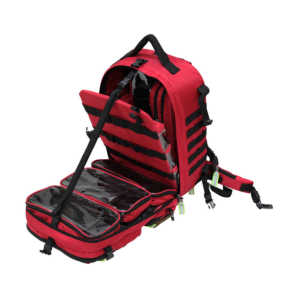 Kemp USA Tarpaulin Tactical Rescue Bag – Heavy-Duty Waterproof Trauma Backpack for First Responders and EMS Deployment
