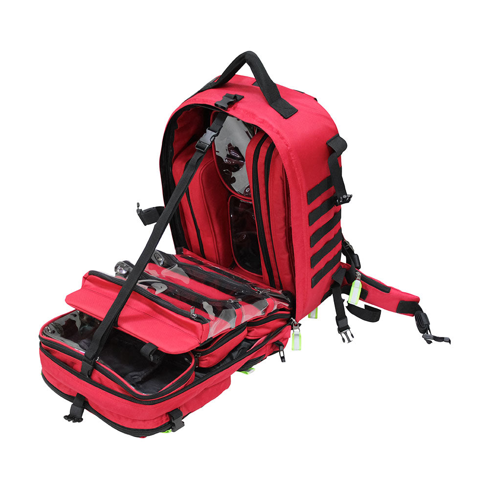 Kemp USA Tarpaulin Tactical Rescue Bag – Heavy-Duty Waterproof Trauma Backpack for First Responders and EMS Deployment