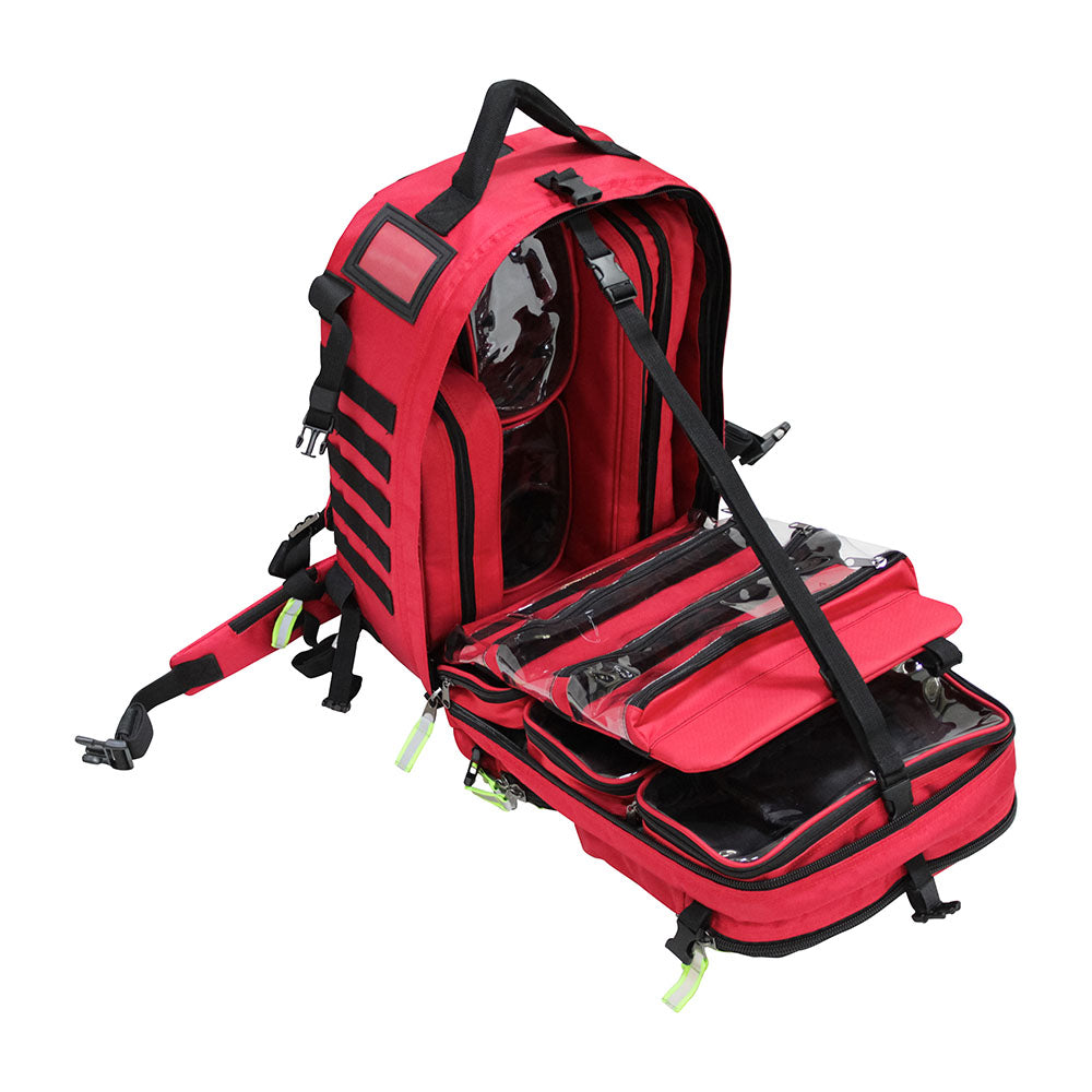 Kemp USA Tarpaulin Tactical Rescue Bag – Heavy-Duty Waterproof Trauma Backpack for First Responders and EMS Deployment