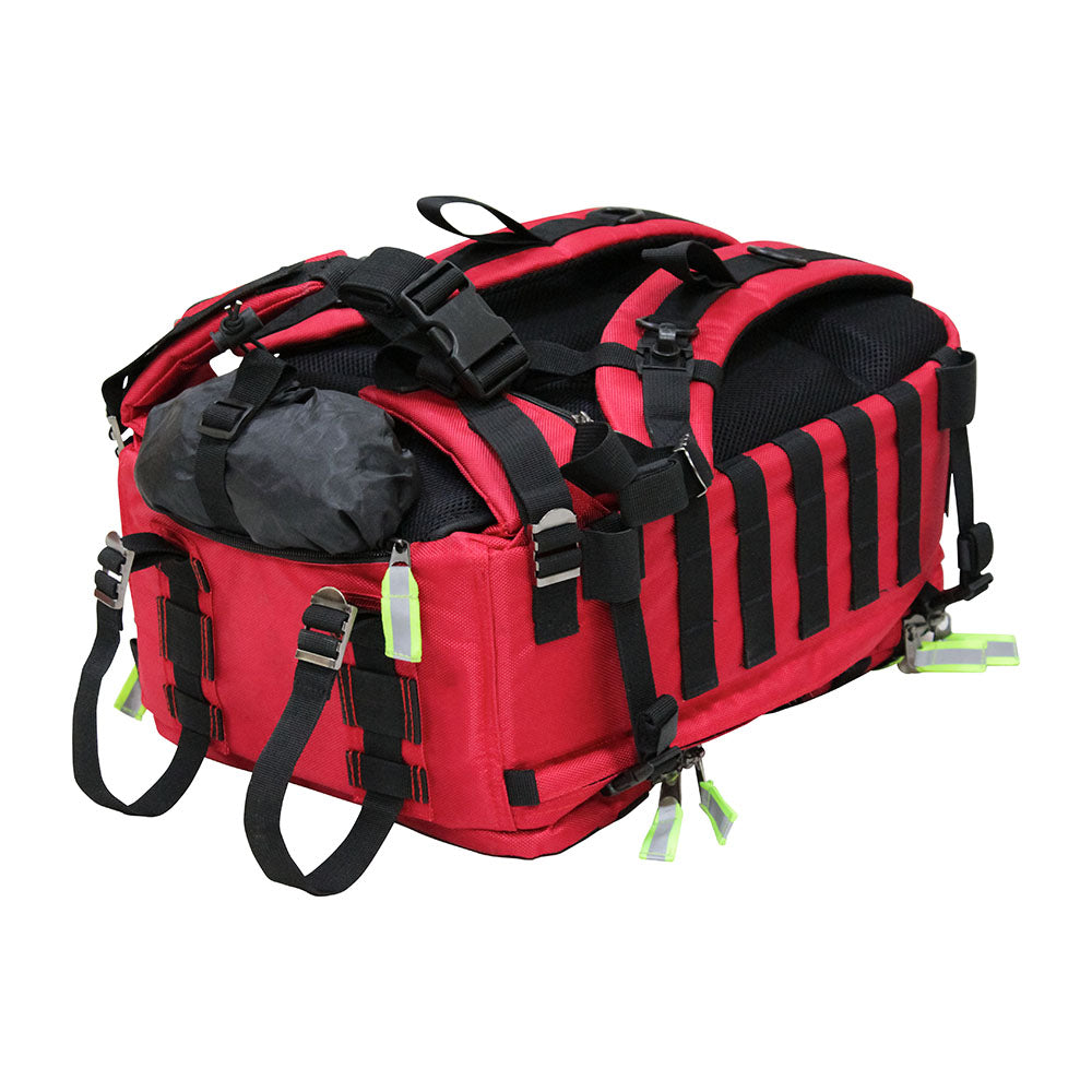 Kemp USA Tarpaulin Tactical Rescue Bag – Heavy-Duty Waterproof Trauma Backpack for First Responders and EMS Deployment