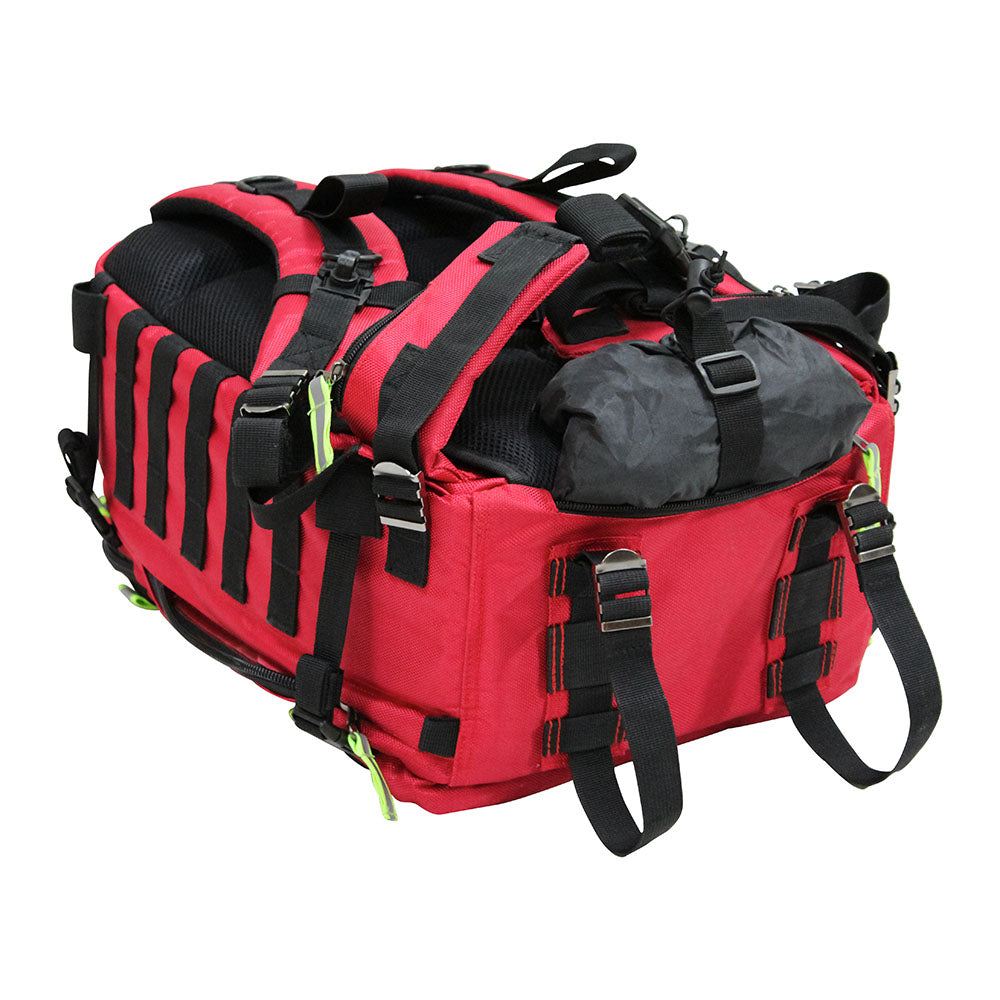 Kemp USA Tarpaulin Tactical Rescue Bag – Heavy-Duty Waterproof Trauma Backpack for First Responders and EMS Deployment