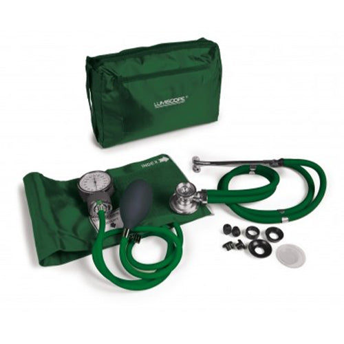 Graham Field Spec Match Blood Pressure Cuff and Sprague Rappaport Stethoscope Kit - Hunter Green