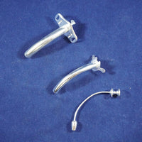 Jorgensen Labs Silver-Plated Metal Tracheostomy Tube 3-Piece Kit