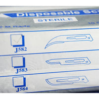 Jorgensen Labs Disposable Stainless Steel Scalpels (Pack of 10)