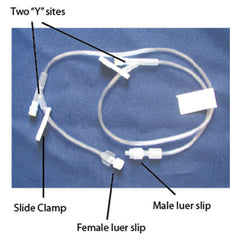 Jorgensen Labs IV Extension Set with Two "Y" Sites