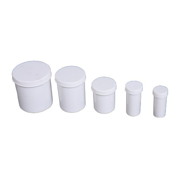 Jorgensen Labs J1206C Ointment Jar 4 oz White Plastic with Snap-On Lid