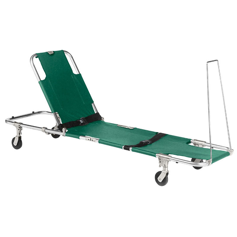 Junkin JSA-604-S "EASY FOLD" Adjustable Back Rest 4-Wheeled Stretcher