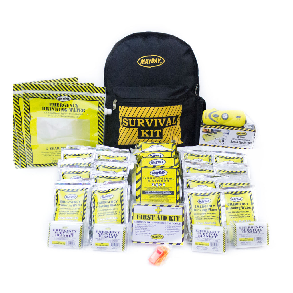 MayDay 4-Person Economy Emergency Backpack Kit - Disaster Preparedness Solution