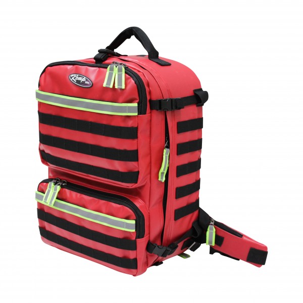 Kemp USA Tarpaulin Tactical Rescue Bag – Heavy-Duty Waterproof Trauma Backpack for First Responders and EMS Deployment