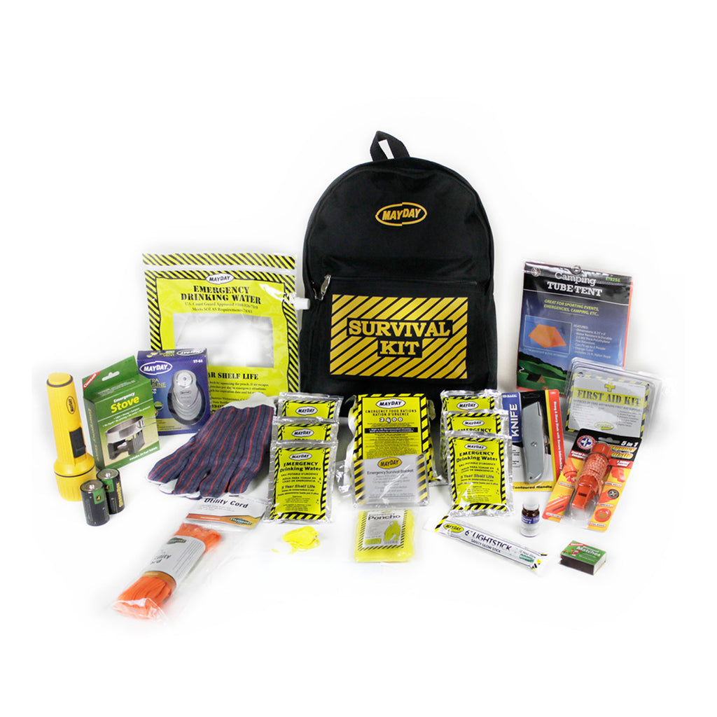 MayDay Deluxe 1-Person Emergency Backpack Kit for Disaster Preparedness