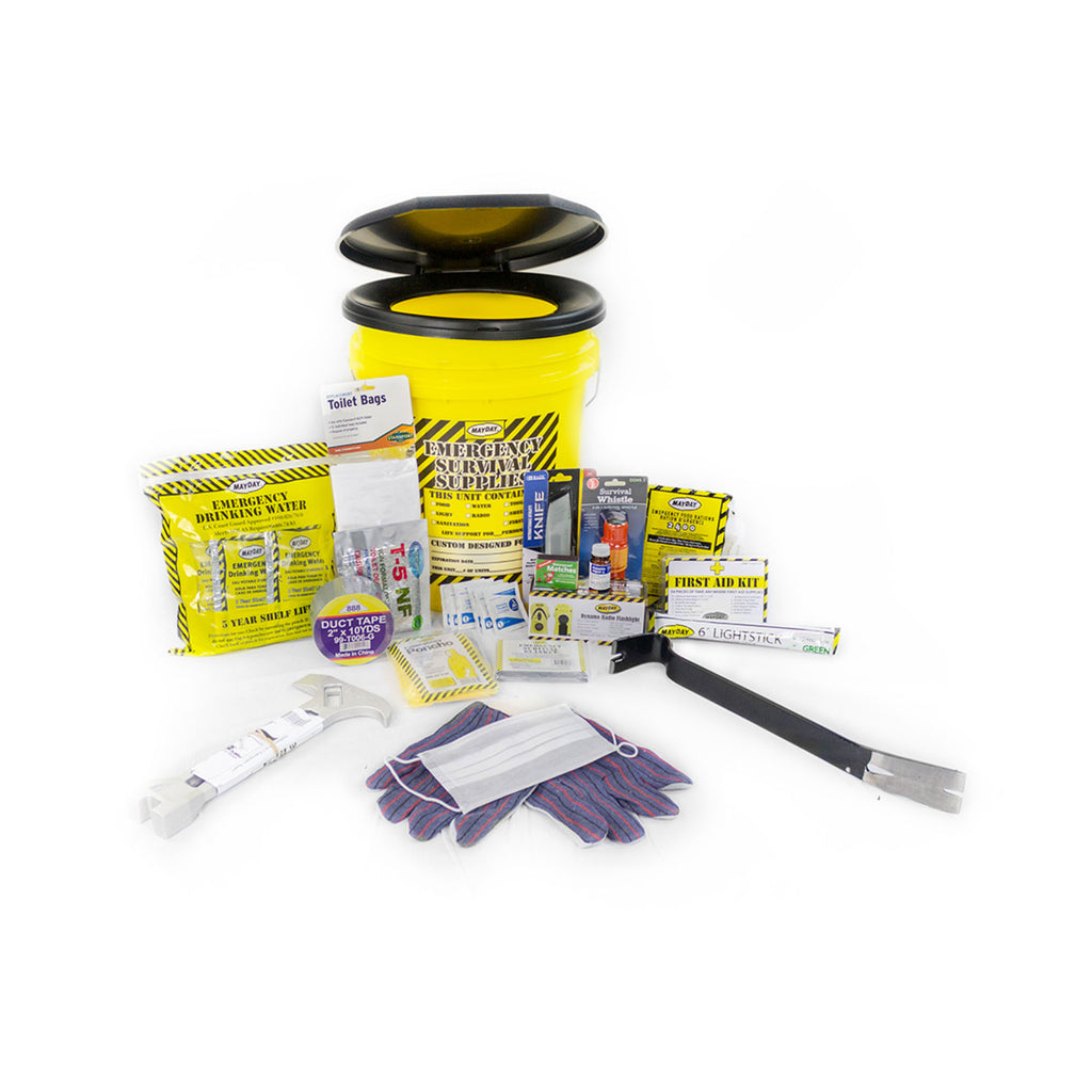 MayDay Deluxe 1-Person Emergency Honey Bucket Kit - Comprehensive Survival & Sanitation Solution