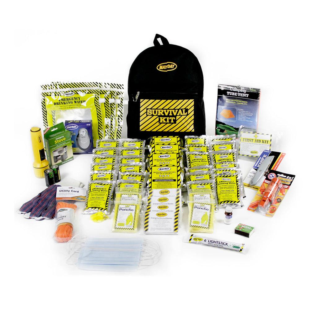 MayDay Deluxe 3-Person Emergency Backpack Kit for Disaster Preparedness
