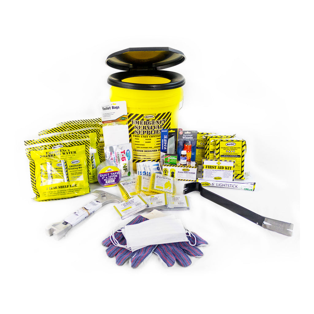 MayDay Deluxe Emergency Honey Bucket Kit - 3-Person Survival and Sanitation System