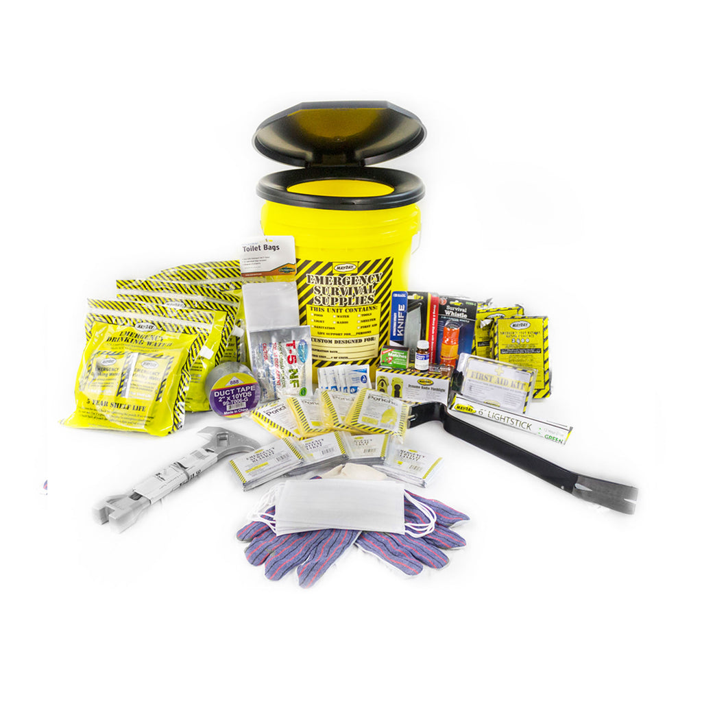 MayDay Deluxe Emergency Honey Bucket 4-Person 72-Hour Survival and Sanitation Kit