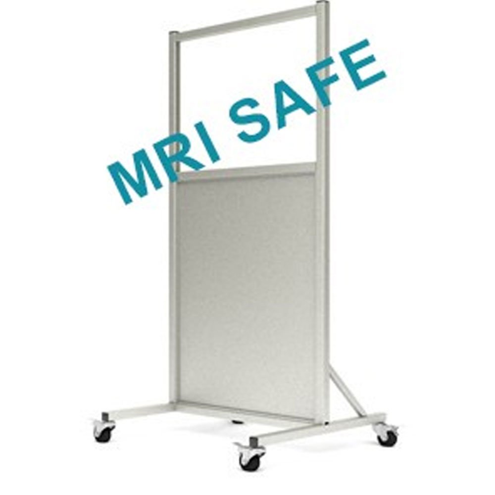 Phillips Safety MRI-Safe Mobile Leaded Aluminum Barrier with 30" x 24" Viewing Window