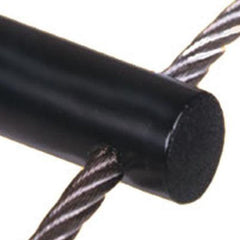 PMI 6" Black Rungs, 4 mm SS Cable (10 meters long w/ 25 cm rung spacing)