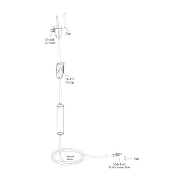 Jorgensen Labs J0400XD Large Bore IV Set with Drop Chamber