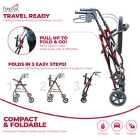 Free2Go Over-the-Toilet Rollator Walker with Toilet Seat