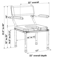 Nuprodx Multichair 3000 Tub & Commode Chair