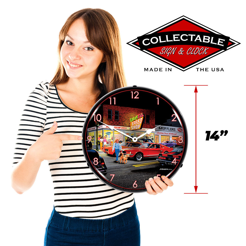 Crazy Ed's Speed Shop 14" LED Wall Clock