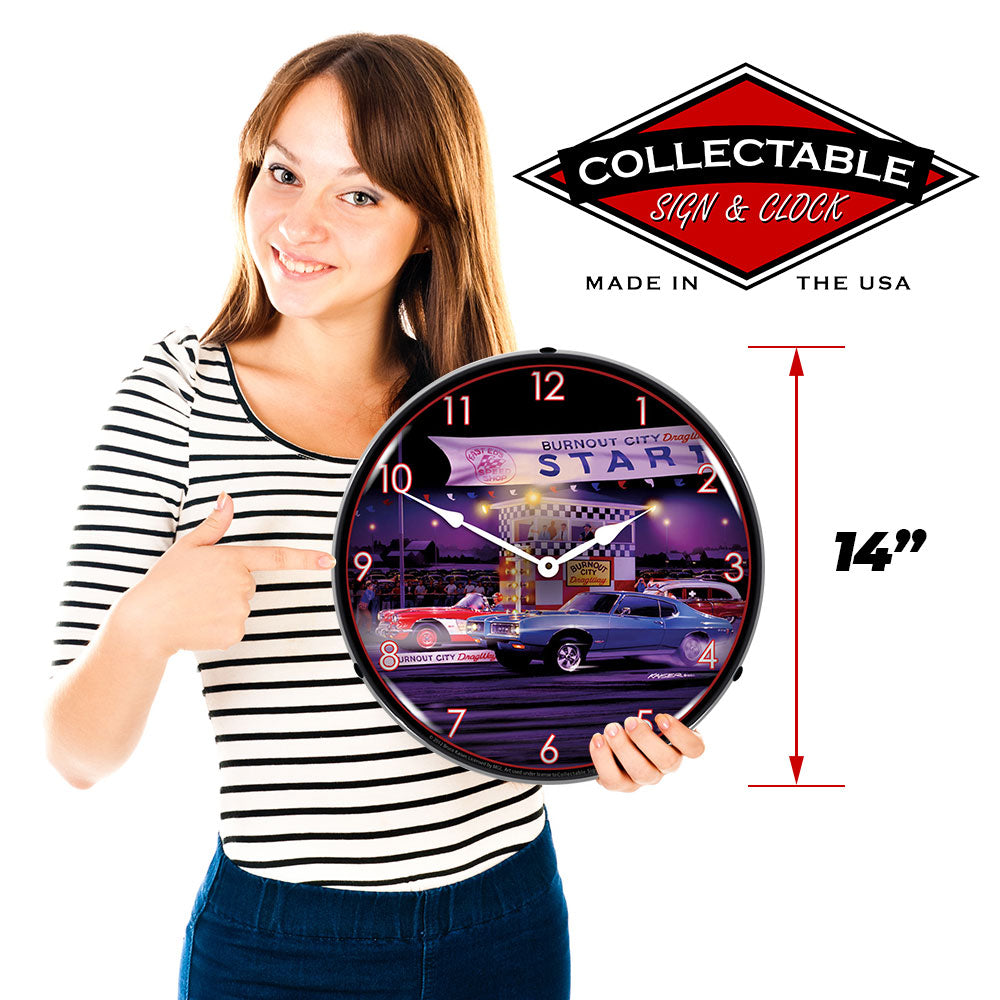 Drag City 14" LED Wall Clock