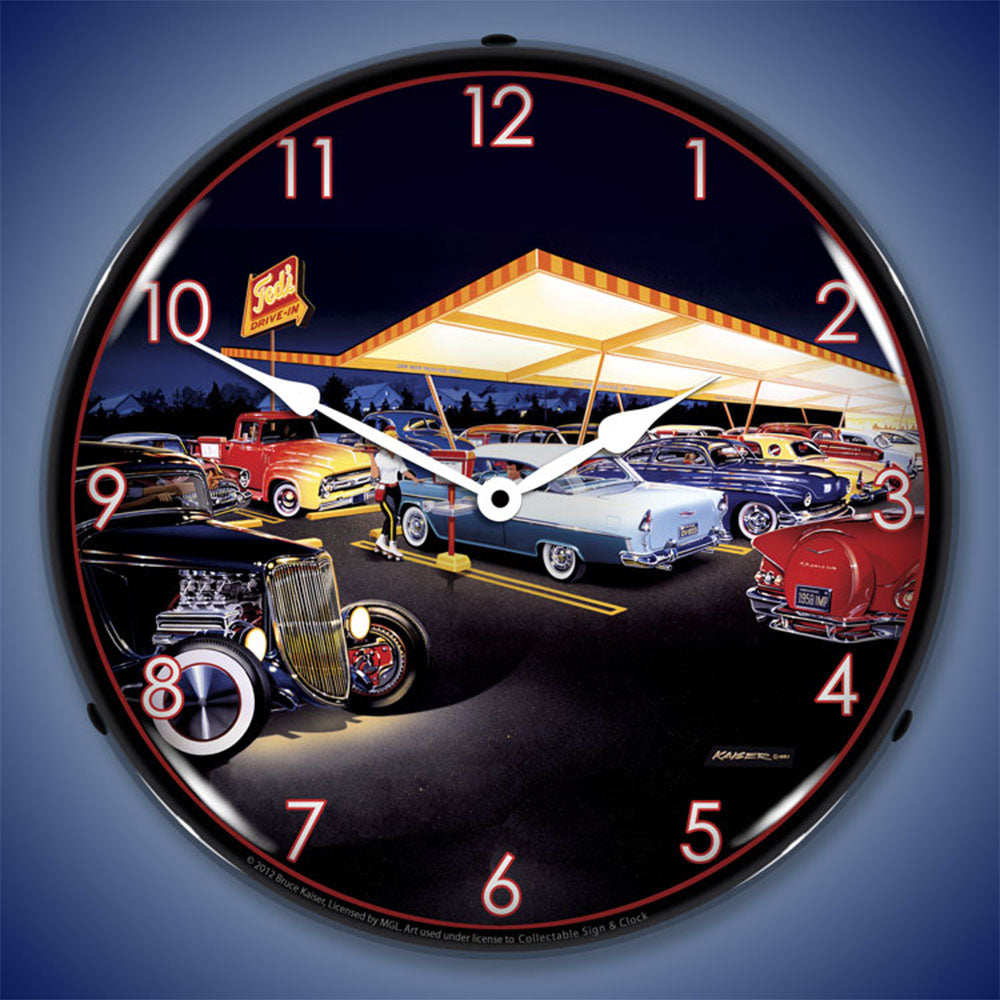 Teds Drive In 14" LED Wall Clock