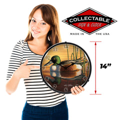 Northern Shovler Duck 14" LED Wall Clock