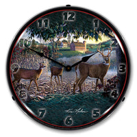 Field of Dreams Deer 14" LED Wall Clock