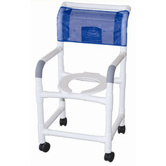 MJM 18" Shower Commode Chair, 300 lb Capacity