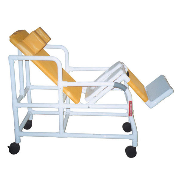 Tilt-In-Space Mobile Shower Chair – Ergo-Positioning Rust-Proof Commode Transfer Chair