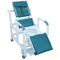 MJM Reclining Shower Commode Chair With Sliding Footrest