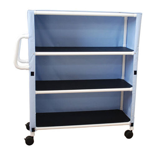 MJM 3-Shelf Linen Cart with Mesh or Vinyl Cover