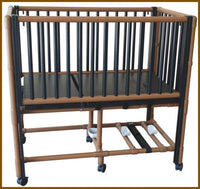 MJM Wood Tone Color Pedi-Crib Bed