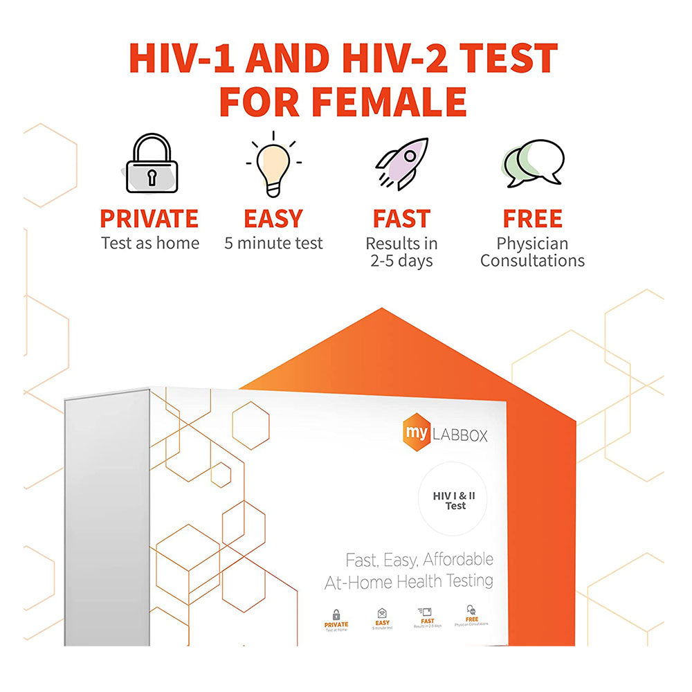 MyLAB Box HIV Mail-In Home Test Kit | CLIA-Certified Lab Accuracy