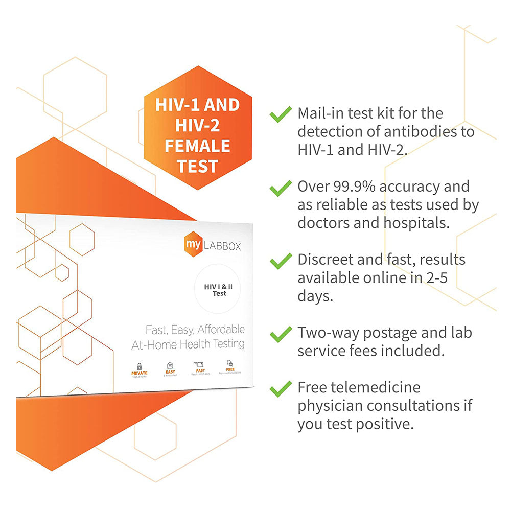 MyLAB Box HIV Mail-In Home Test Kit | CLIA-Certified Lab Accuracy